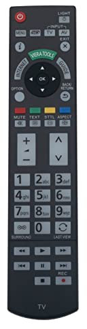 VINABTY N2QAYB000715 Ersatz Fernbedienung Kompatibel mit Panasonic Viera TV TX-LR42DT50 TX-LR47DT50 TX-L42ET50E TX-L42ETW50 TX-L42WT50E TX-L47DT50E TX-L47ET50E TX-L47ET50Y TX-L47WT50B TX-LR47WT50
