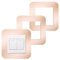 3 Pcs Switch Surround Frame Square Light Switch Cover Sticker Plug Socket Surround for Switch Panel or Electrical Plug Socket 9 x 9cm