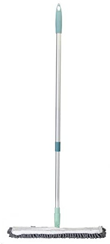 VIGAR - Mopa Doble de Microfibra con Palo Extensible - 41,5 x 11,5 x 137 cm - Rengo - Parquet - Apta en Lavadora - con Cabezal Giratorio - Gris y Azul