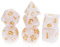 Abeillo 7 Stück DND Würfel Set für Dungeon und Dragons, Polyedrische Würfel RPG Rollenspiele Tischspiele D&D D20 D12 D10 D8 D6 D4 (Weiß)