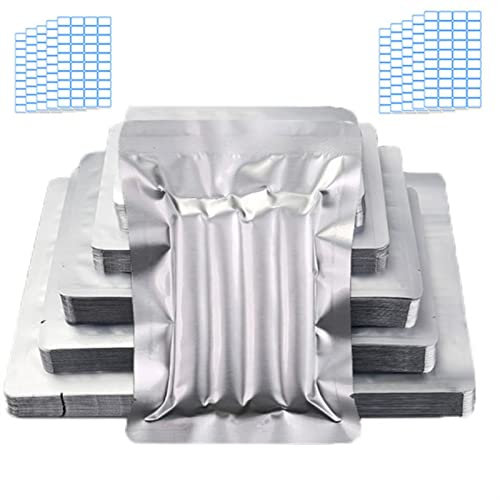 VOLWCO Beutel (100er Set) – Flache Vakuumbeutel Aluminium - Geruchsdichte Alu Bügelbeutel for Lebensmittel, Kaffee, Tee und Mehr (Color : 26 * 38cm)