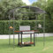 Homgoday Grillpavillon mit Seitenregalen Anthrazit 220x115x230 cm Stahl Rasen, Garten Model360138