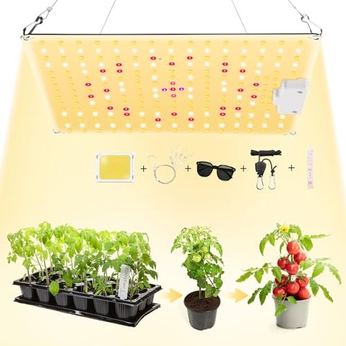 VAYALT Pflanzenlampe LED, 600W LED Pflanzenlicht Vollspektrum, mit UV & IR LED Grow Light, Wachstumslampe für Wachsen Zelt