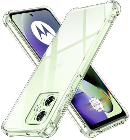 ivoler Funda para Motorola Moto G54 5G / Moto G64 5G, Carcasa Protectora Antigolpes Transparente con Cojín Esquina Parachoques, Suave TPU Silicona Caso Delgada Anti-Choques Case
