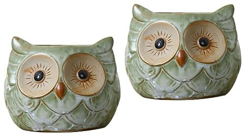 GANAZONO 2st Lustiger Blumentopf Süße Vase Vintage Blumenvase Tierischer Pflanzer Mini-bonsaischalen Tierische Töpfe Bambuspflanze Behälterhalter Töpfe u Kleiner Blumentopf Niedlich
