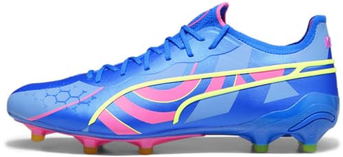PUMA King Ultimate Energy Firm Ground/Ag - Tacos de fútbol para hombre, suelo firme, color azul, Blue, 44 EU