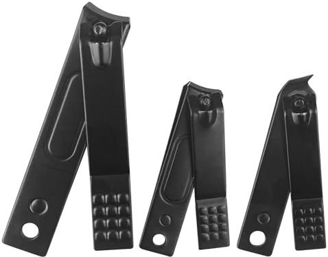 Lectorias Lot de 3 coupe-ongles pour doigts et ongles des pieds, coupe-ongles professionnel, tondeuse à ongles pour homme femme adulte, lame incurvée et oblique