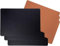 Jay Hill Platzdeckchen - Vegan Leder - Cognac/Schwarz - beidseitig - 46 x 33 cm - 6 Stücke