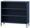 Jan Nowak Niedriges Bücherregal Metall - Luca | 2 Verstellbare Ablagen, Industrial Style | Standregal für Wohnzimmer, Schlafzimmer, Kleines Regal, Buchregal Glitzernd | 100 x 90 x 35 cm | Dunkelblau