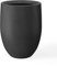 Kante atural - Fioriera alta in cemento, grande vaso decorativo per interni ed esterni, nero brunito, altezza 55,1 cm