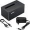 liuduo 2,5-3,5-Zoll-SAS-Festplatten-Dockingstation 6 Gbit/s mit UASP-SAS-zu-USB-3.0-Adapter, Gehäuseleser, 18 TB Kapazität, 12 V, 2 A, Netzteil mit USB-B-zu-USB-A-Kabel, werkzeuglos