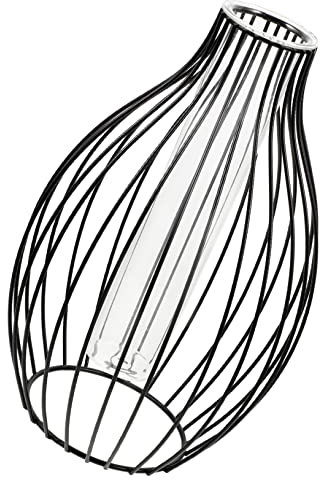 HOLIDYOYO Minimalistische Hydroponische Tischvase Aus Schwarzem Eisen Mit Geometrischem Glasröhrchen Hohles Design Für Blumenarrangements Dekorative Vase Für Balkon Hochzeit Und Wohnraumdeko