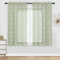DWCN Durchsichtige Vorhänge mit floraler Spitze, 114,3 cm, kurze Stangentasche, Fenster, Voile, durchscheinende Vorhänge für Schlafzimmer, Küche, kleine Sindow, kurze Vorhänge 132,1 x 114,3 cm Länge,