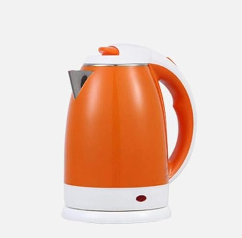 vkeid Electric Kettle 304 Stainless Steel Electric Kettle Anti-Scalding Automatic Power Off 2 Liter Electric Kettle,Orange,A Present