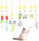 USHXVG 7 Piece Cat Toys - Door Hanging Retractable & Plush Spring Toys, Interactive for Indoor Cats