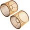 Runder Rattan Lampenschirm Boho,Lampenschirm für Tischleuchte,Hänge- und Stehleuchte,alle Innenräume, Durchmesser 16 cm (2, Brauner Bambus)