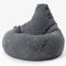 Lounge Pug Cord Highback Bean Bag Chair - Gaming Bean Bags UK Recliner Chair - Slate Grey
