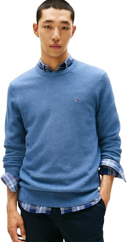 Tommy Hilfiger Men’s Essential Structure Crew Neck Regular Fit Jumper