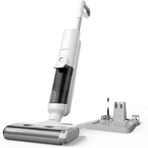 Proscenic F10 Pro Nass-Trockensauger, Saugwischer Smart 3 in 1, Leichtgewicht, Leise kabelloser Staubsauger mit Wischfunktion, Selbstreinigungs und Trockenfunktion LED-Display, für Hartböden Tierhaare