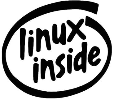 CHSLO Car Sticker 15X13.3CM Linux Inside Funny Vinyl Decal Black/Silver Car Sticker Car-Styling