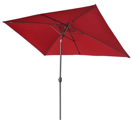 Sonnenschirm Balkon 200 X 300cm, Gartenschirm Für Sonnenschutz Als Ersatz Für Ampelschirm(Red)