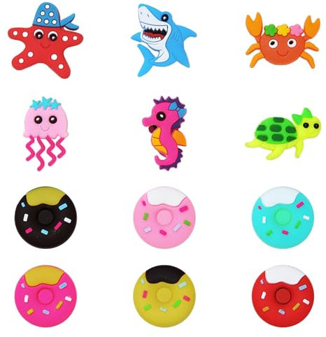 Generisch 12 Stück Fahrradspeichen-Clips, speichenperlen,Reflektierende Fahrradspeichen-Clips für Kinder, Lustige Fahrrad Deko & Sicherheit