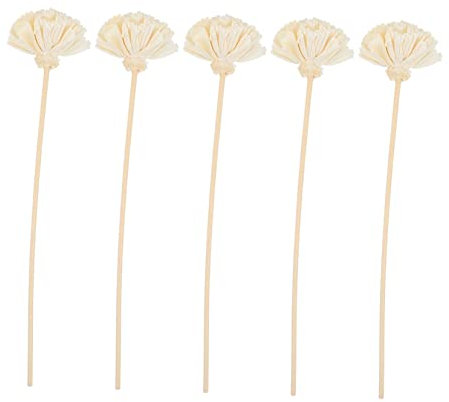 FUTUREORYY 4 Sätze Aromatherapie Rattan Stäbe Natürliche Duftstäbchen Für Raumdiffuser Beige Für Entspannende Sicher Und Schnell 5 Stücke * 4