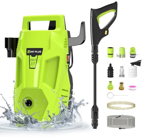 Powerful Electric Pressure Washer 3000W 110Bar Jet Washers/Pressure Washers with 7m Hose & 5.5m Power Cord, Adjustable Nozzle, dirt blaster, spray lance, Home Kit