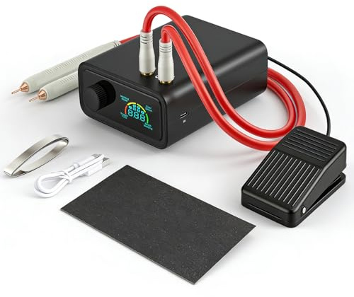 Saldatrice a batteria da 11340 W, con pedale in nichel e perno di saldatura a punti, funzionamento a manopola, per nastro in nichel da 0,15 – 0,3 mm, saldatrice a punti per la produzione di batterie