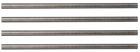 DOITOOL 4pcs Brass Rods 3/16 Inch x 3-15/16 Inch for Knife Making Supplies Round Dowels Pin Ideal for Hobby Crafting Projects and Modeling Hobby Silver