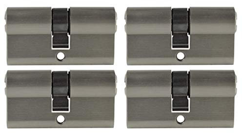 4x Zylinderschloss gleichschließend 60 mm 30x30 mit 20 Schlüssel