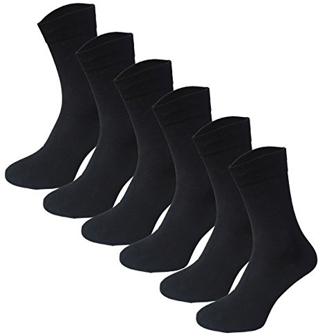Garcia Pescara 12 oder 24 Paar Classic Socken Strümpfe aus Baumwolle in schwarz Größen 39-46 - Herren und Damen Socken, auch für Kinder geeignet (24, 43-46)