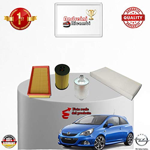 KIT TAGLIANDO 4 FILTRI CORSA D 1.2 16V GPL BENZINA 59KW 80CV DAL 2011 ->