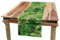 ABAKUHAUS Grünes Blatt Tischläufer, Frischer Dschungel Aloha, Esszimmer Küche Rechteckiger Dekorativer Tischläufer, 40 x 225 cm, Apfelgrün Farngrün