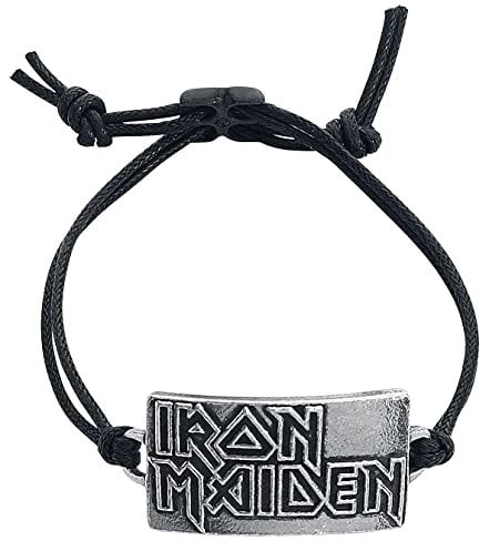 Iron Maiden Iron Maiden Logo Unisex Armband schwarz Hartzinn Band-Merch, Bands