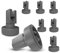 VIOKS Rotelle per cestello superiore, Ø 25 mm, ricambio universale per Electrolux 5028696700/0, per lavastoviglie, lavatrice, ricambi e accessori, set da 8 pezzi per cestello superiore