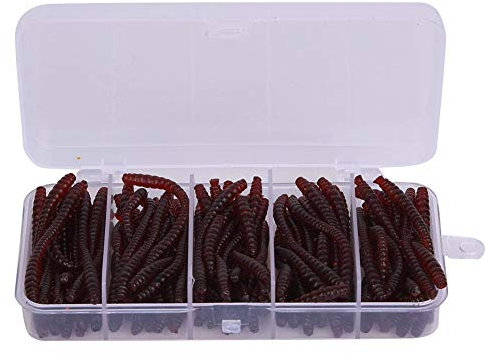 Confezione da 100pz 6cm Silicone esca per pesca con esche morbide, kit esca per esche da pesca realistica per esche da pesca