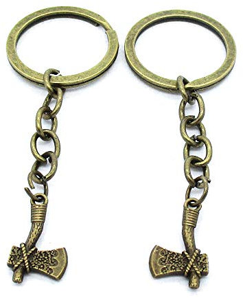 100 Pieces Antique Bronze Tone Keychain Keyring Jewellery Clasps Suppliers TK1091 Axe Hatchet