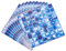 PandaHall 10 stücke 3D Mosaik Fliesen Aufkleber Selbstklebende Aufkleber Blau Abnehmbare Tapete Fliesen Peel And Stick Fliesen Backsplash Wandaufkleber Wohnkultur Für Küche Badezimmer, 20x20 cm