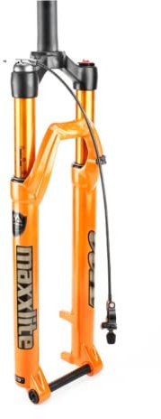 Forcella ammortizzata per mountain bike 26/27.5/29, forcella ammortizzata MTB con Damping Rebound, hub da 100 mm (arancione, telecomando da 27.5)