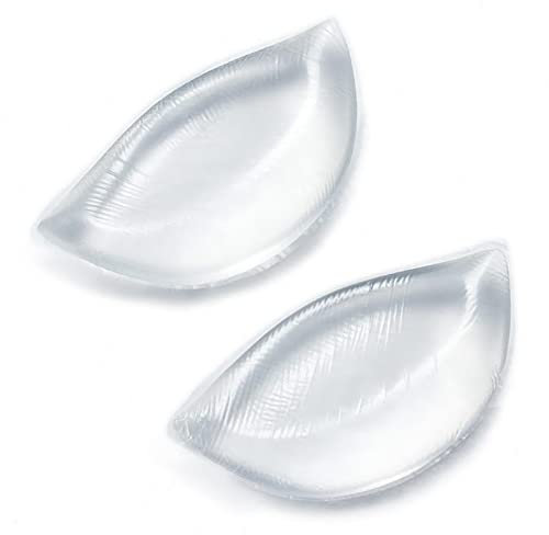 2Pcs Thicken Silicone Bra Inserts Breast Push up Enhancers Pads Nonslip Sticky Chest Pad Gel Booster Cup for Women Lady Girls Transparent
