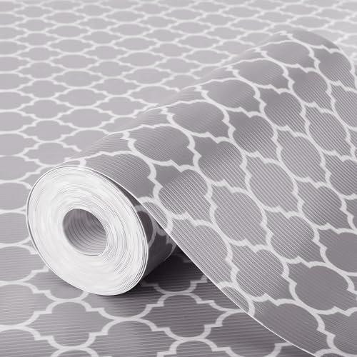 Glotoch 2 Rollen Regaleinlagen für Küchenschränke, 30,5 x 6,1 m, rutschfeste Schubladenauskleidung, wasserdichte Schrankeinlage für Draht/Speisekammer/Schrank, Nicht klebend, strapazierfähig, Grau