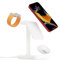 Twelve South HiRise 3 | Stazione di ricarica magnetica 3 in 1 per iPhone MagSafe, AirPods e Apple Watch + cavo USB-C da 1,5 m (bianco)