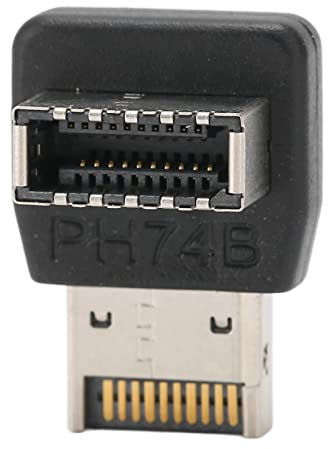 ciciglow Adattatore USB 3.1 Tipo E, 90 Gradi, Scheda Madre, Supporta USB 3.1 / 10G, 3.2 / 20G a Piena Velocità (PH74B)