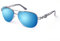 FONHCOO Lunettes de soleil Aviateur pour Femmes,Classique Lunettes de soleil pour Femmes Miroir à Monture Métallique Surdimensionnée, Bleu