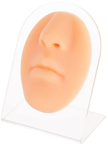 OLYCRAFT Weiches Silikon Nasen Mund Modell Mit Acryl Ausstellungsständern Weiches Flexibles Silikon Modell Gummi Nase Mund Displays Modell Zum Üben von Piercing Schmuck Display Lehranweisungen