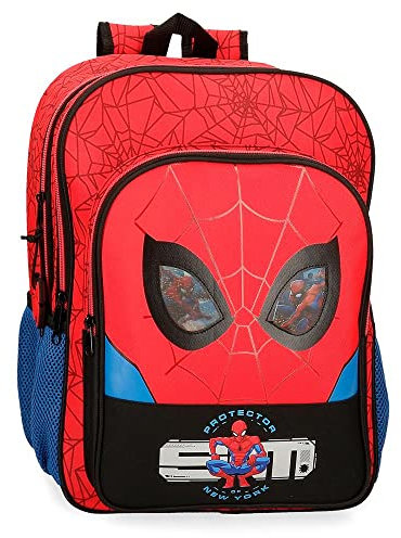 Marvel Spiderman Protector Schulrucksack Doppelfach Rot 30x40x13 cm Polyester 15,6L