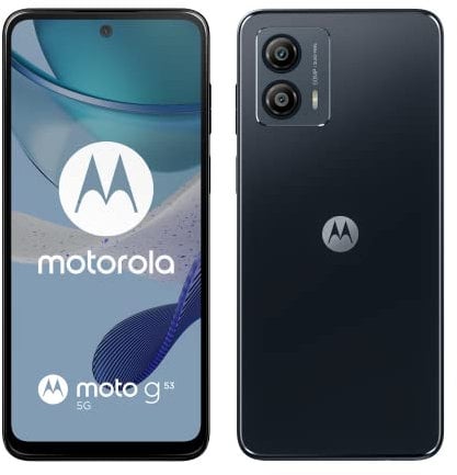 Motorola Moto (g53 5G, 6.5 Inch 120 Hz Display, 50 MP Camera, Dolby Atmos Stereo Speakers, 5000 mAh Battery, TurboPower Charging, 5G, Snapdragon 480+ Processor, 4/128 GB), Ink Blue