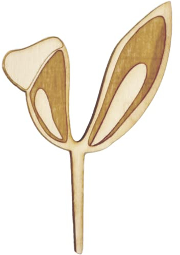 CakeTopper Kuchenaufsatz aus Holz - Hasenohren für Ostern