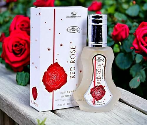 RED ROSE - 35ML EDP Perfume Spray by Al Rehab floral fragrance for women that features red rose, vanilla, floral and powdery